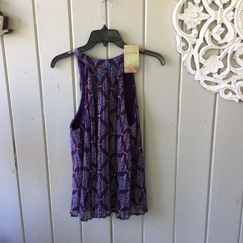 👚 Lily White Tank Flow Sheer with Slip Small